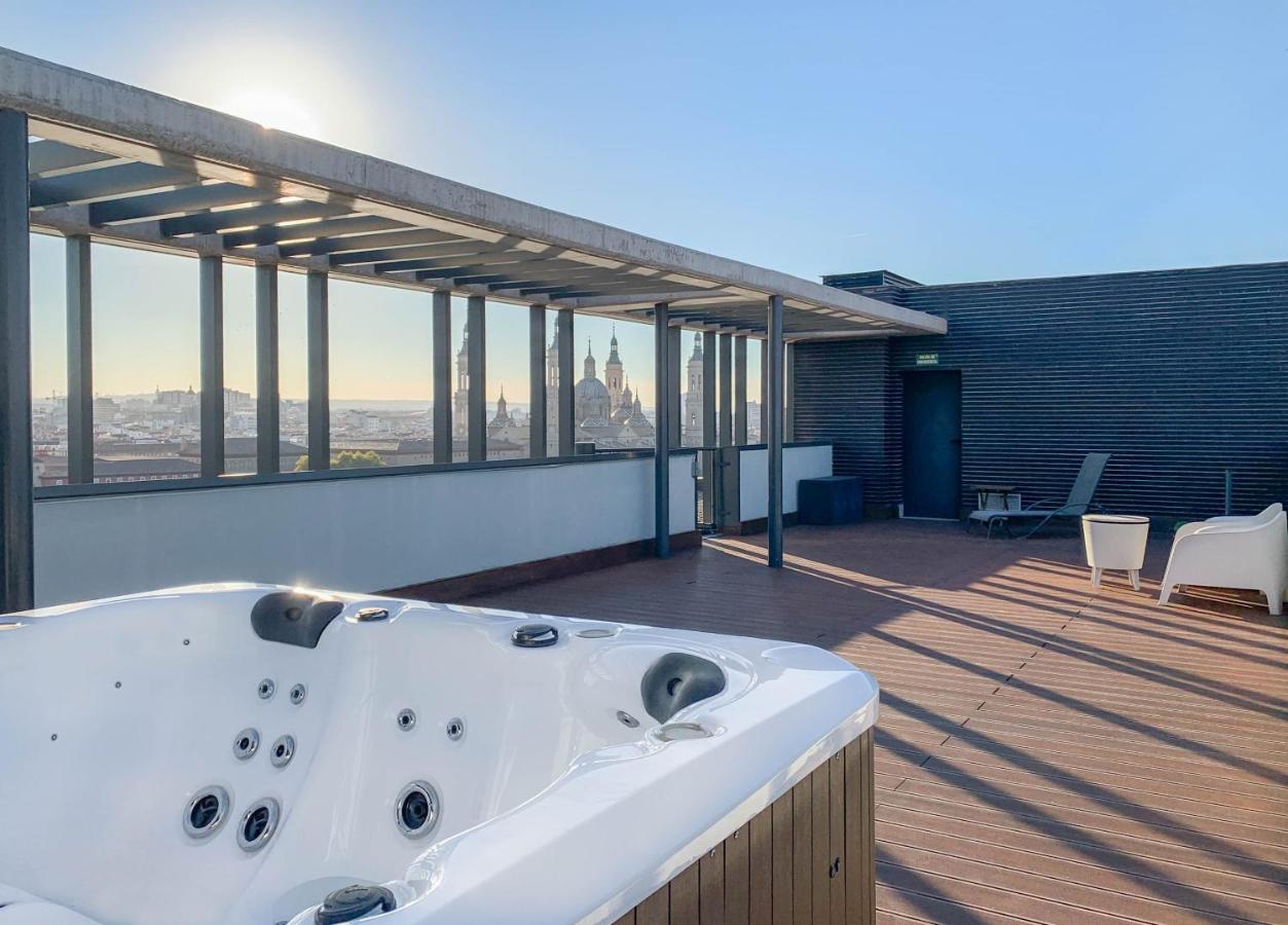 Atico Mejores Vistas Al Pilar Jacuzzi Y Garaje Saragossa Exterior foto