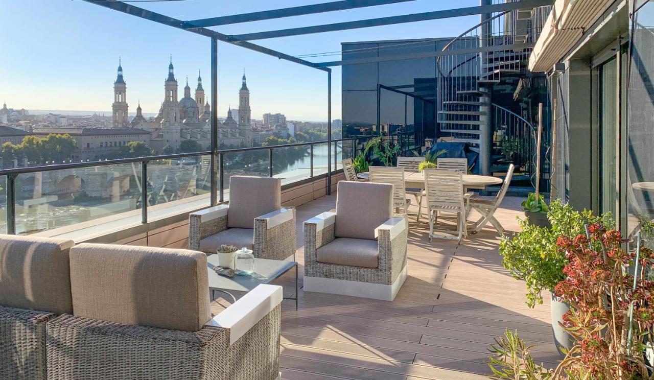 Atico Mejores Vistas Al Pilar Jacuzzi Y Garaje Saragossa Exterior foto